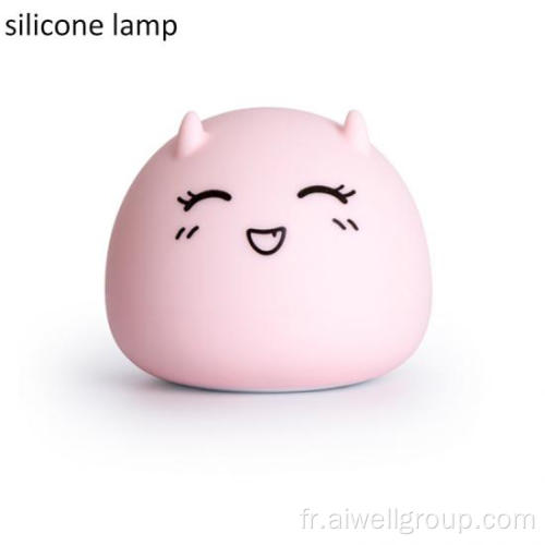 Lampe de nuit en silicone de dessin animé USB conduit lampe en silicone